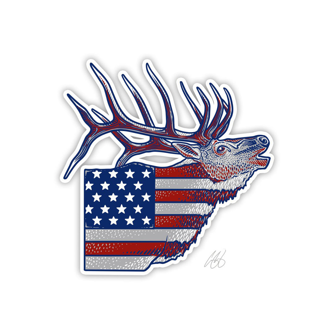 USA Elk Sticker