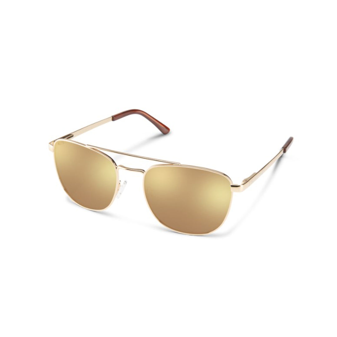 Suncloud Fairlane Sunglasses Gold Polarized Sienna Mirror