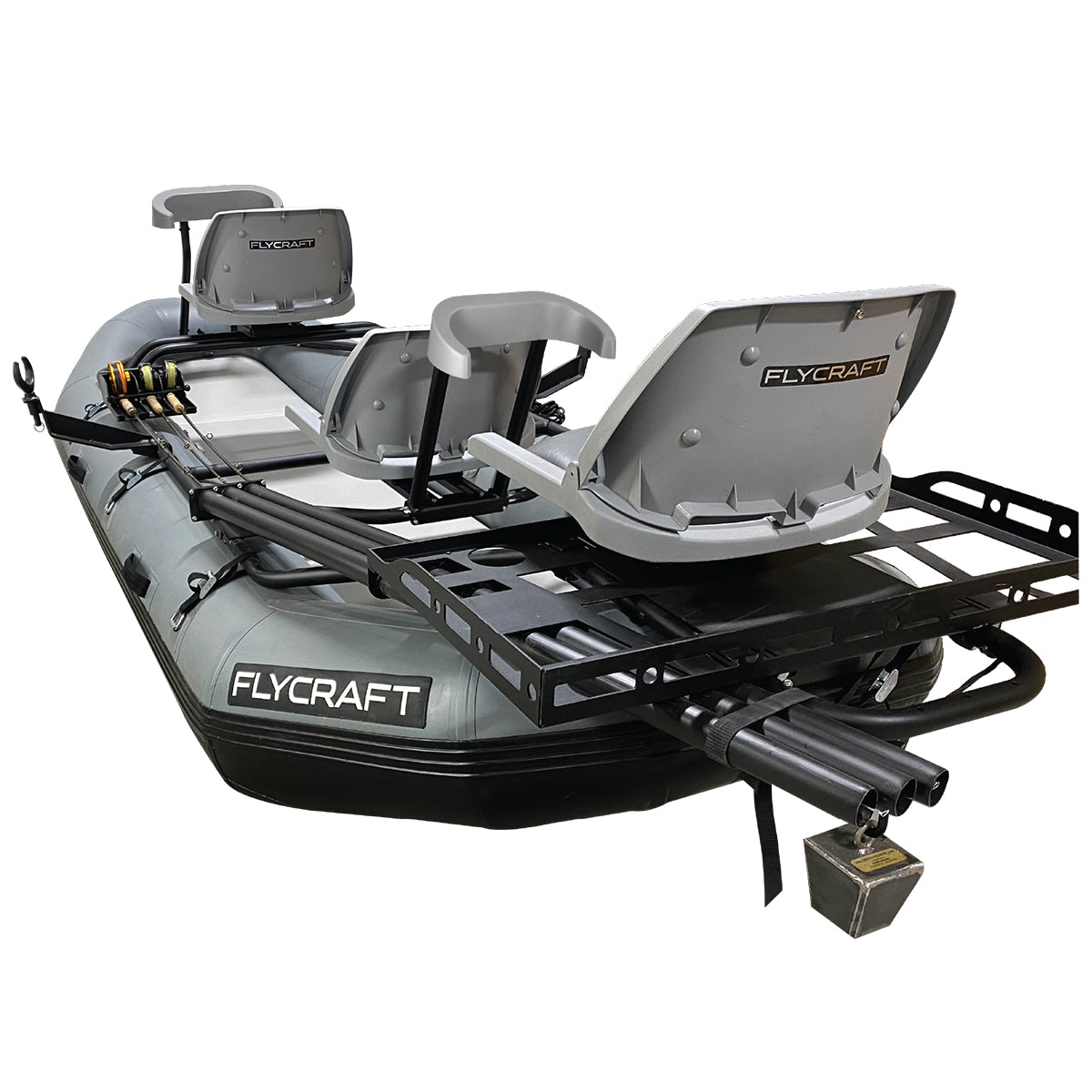 Flycraft Stealth X 2 or 3 Man Fishing Raft w/ Gear Rack – Madison River ...