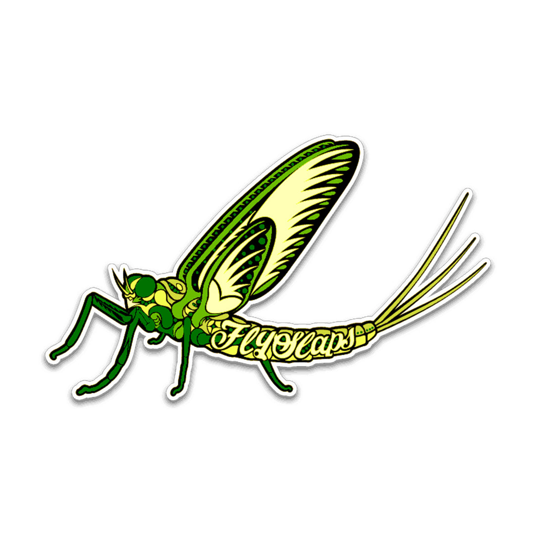 Fly Slaps Ornamented Green Drake Sticker
