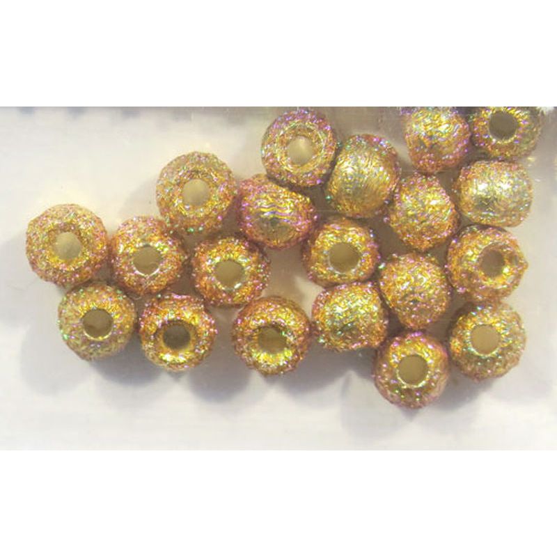 Gritty Brass Beads - Gold