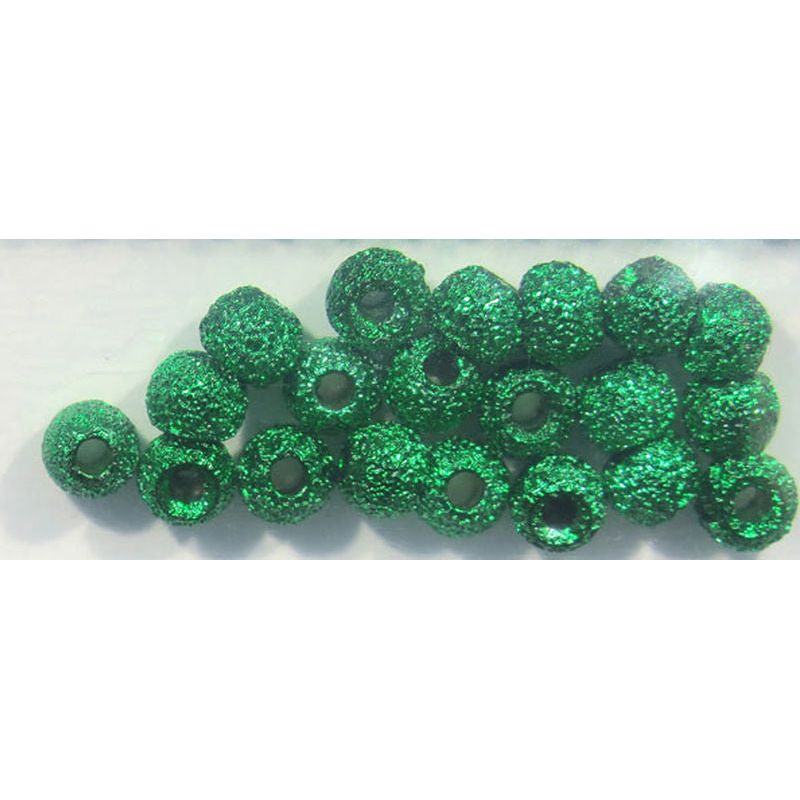 Gritty Brass Beads - Green