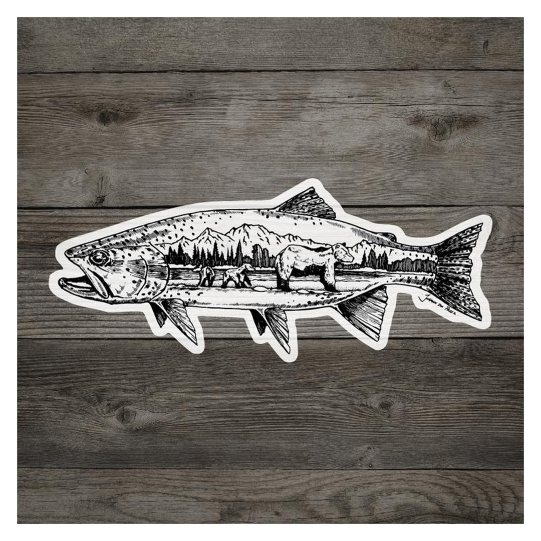 Rep Your Water Grizzly Trout Sticker