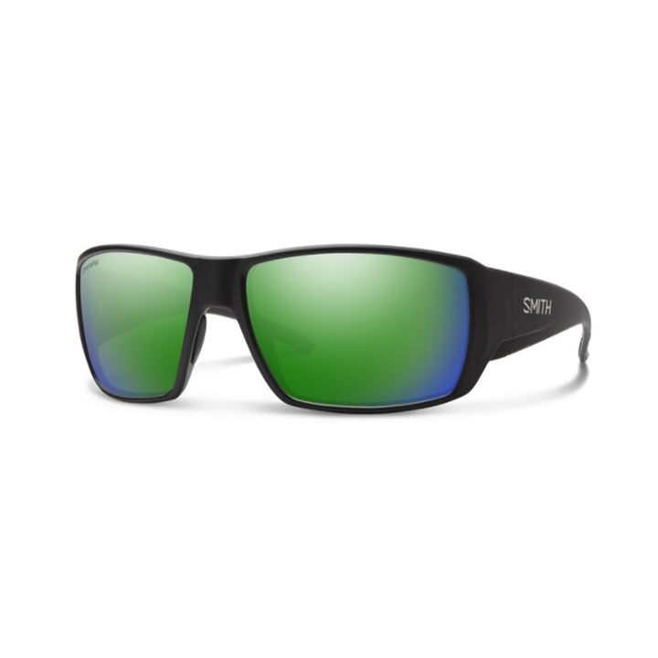 Smith Guide's Choice Sunglasses Matte Black ChromaPop Glass Polarized Green Mirror - Madison River Fishing Company