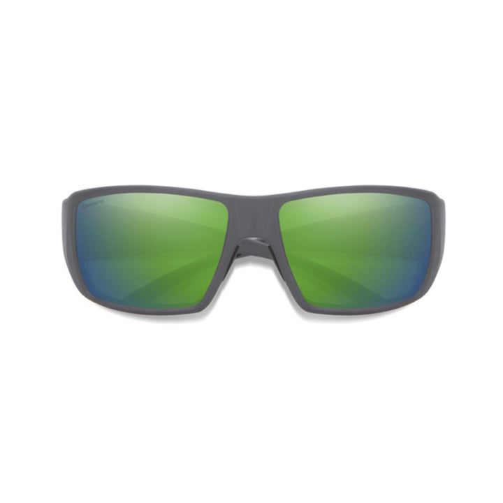 Smith Guide's Choice Sunglasses Matte Cement ChromaPop Glass Polarized Green Mirror