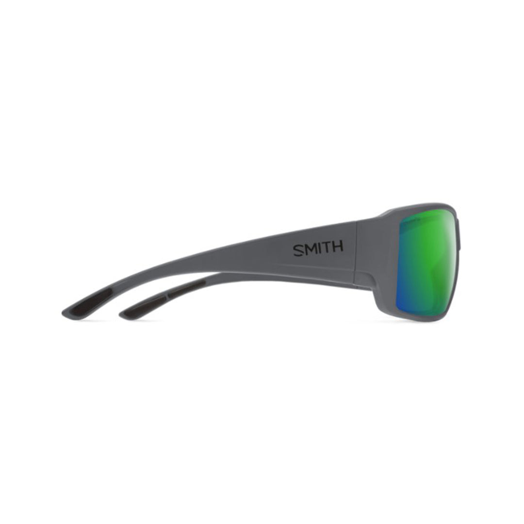 Smith Guide's Choice Sunglasses Matte Cement ChromaPop Glass Polarized Green Mirror