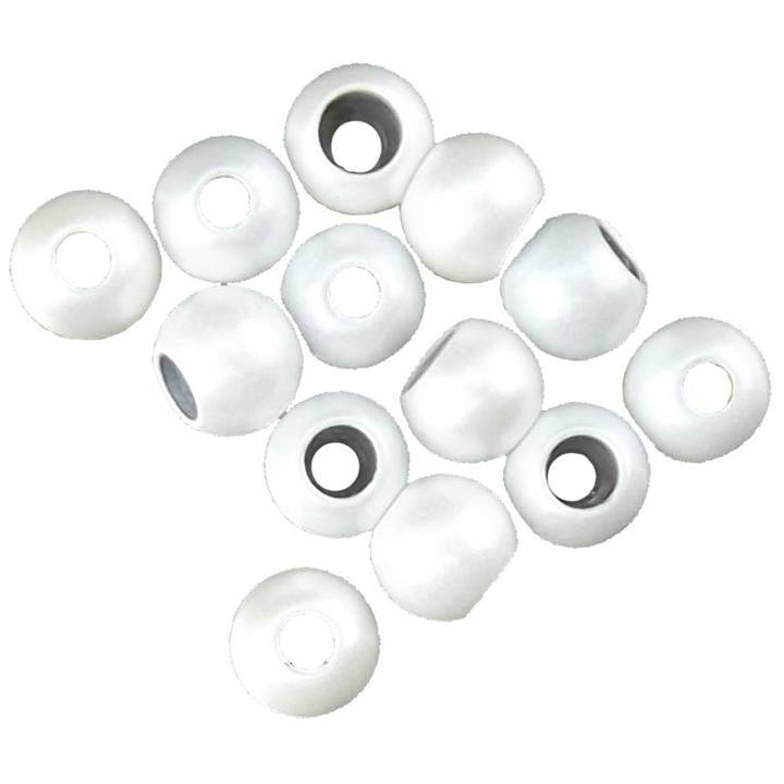 Painted Cyclops Beads - Pearl White