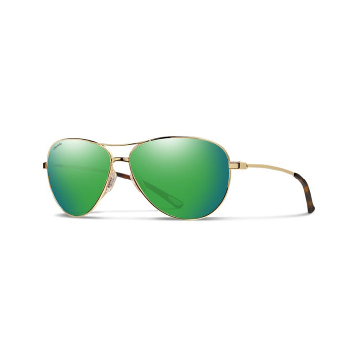 Smith Langley Sunglasses Gold ChromaPop Polarized Green Mirror