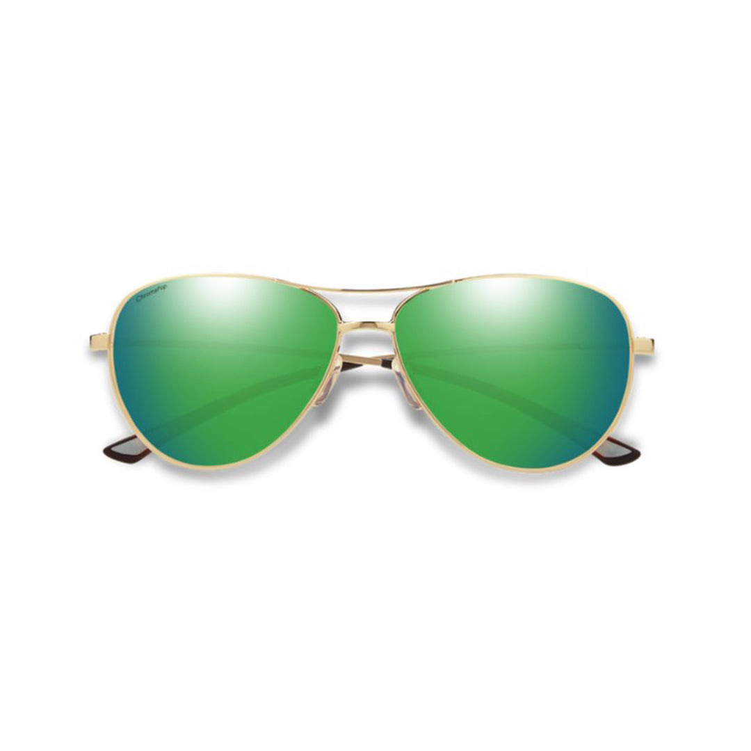 Smith Langley Sunglasses Gold ChromaPop Polarized Green Mirror