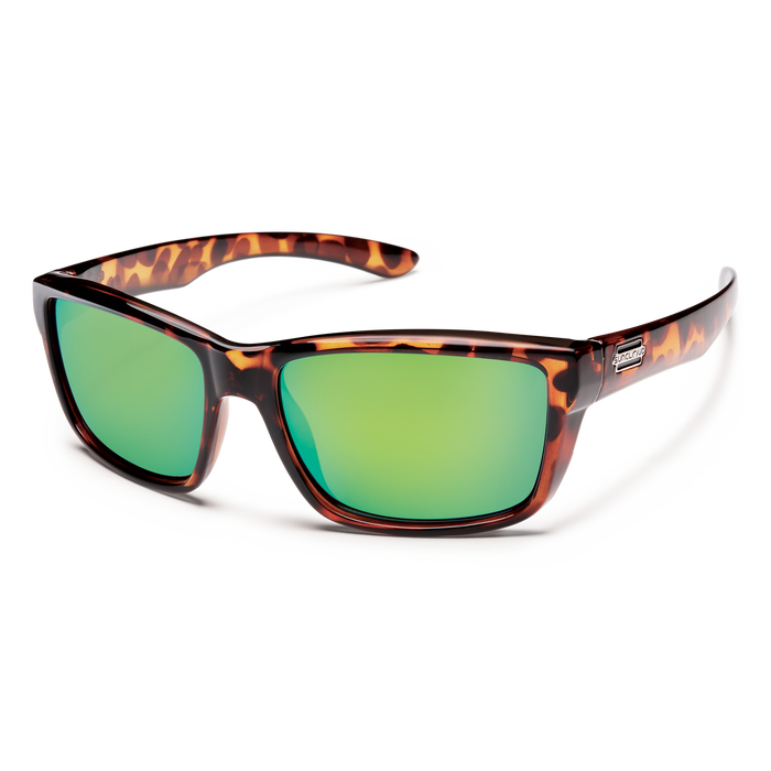 Suncloud Mayor Sunglasses Tortoise Polarized Green Mirror