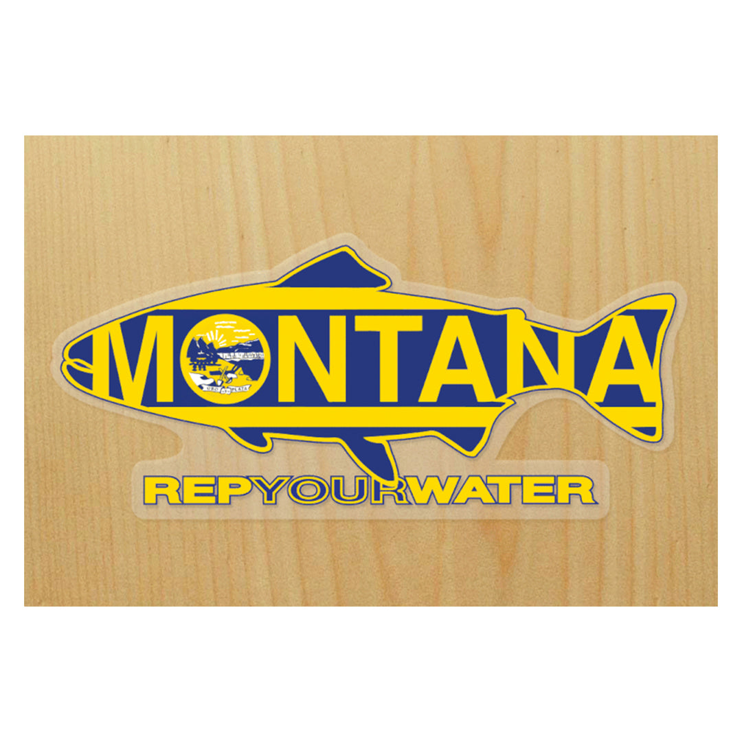 Rep Your Water Montana Flag Sticker