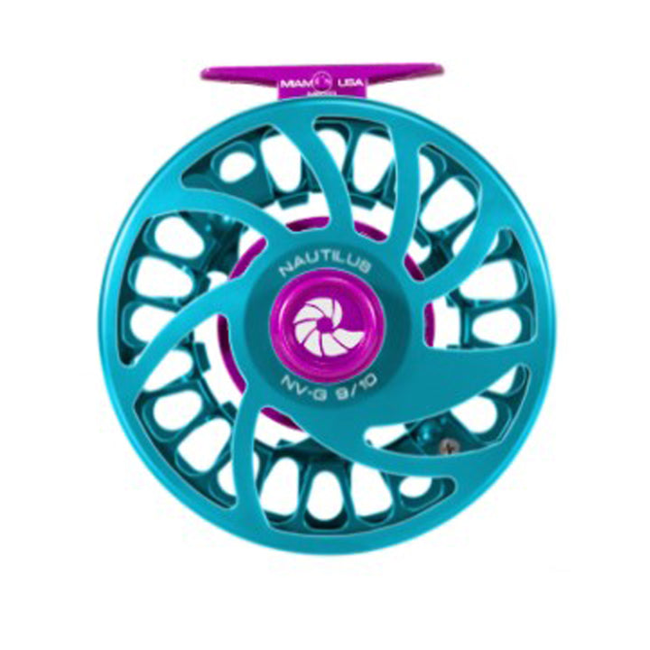 Nautilus NV-G Reel Turquoise/Purple 8/9 Left Hand Retrieve - Madison River Fishing Company