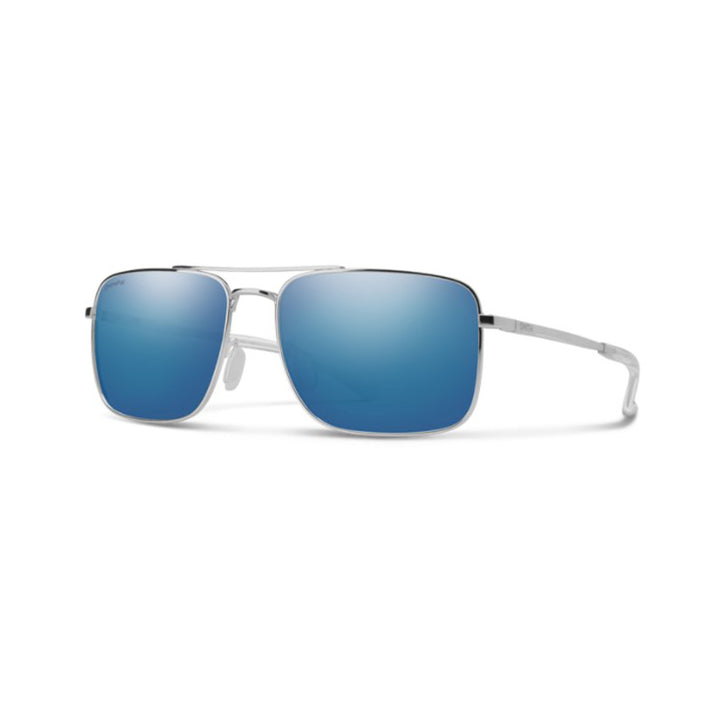 Smith Outcome Sunglasses Silver ChromaPop Polarized Blue Mirror