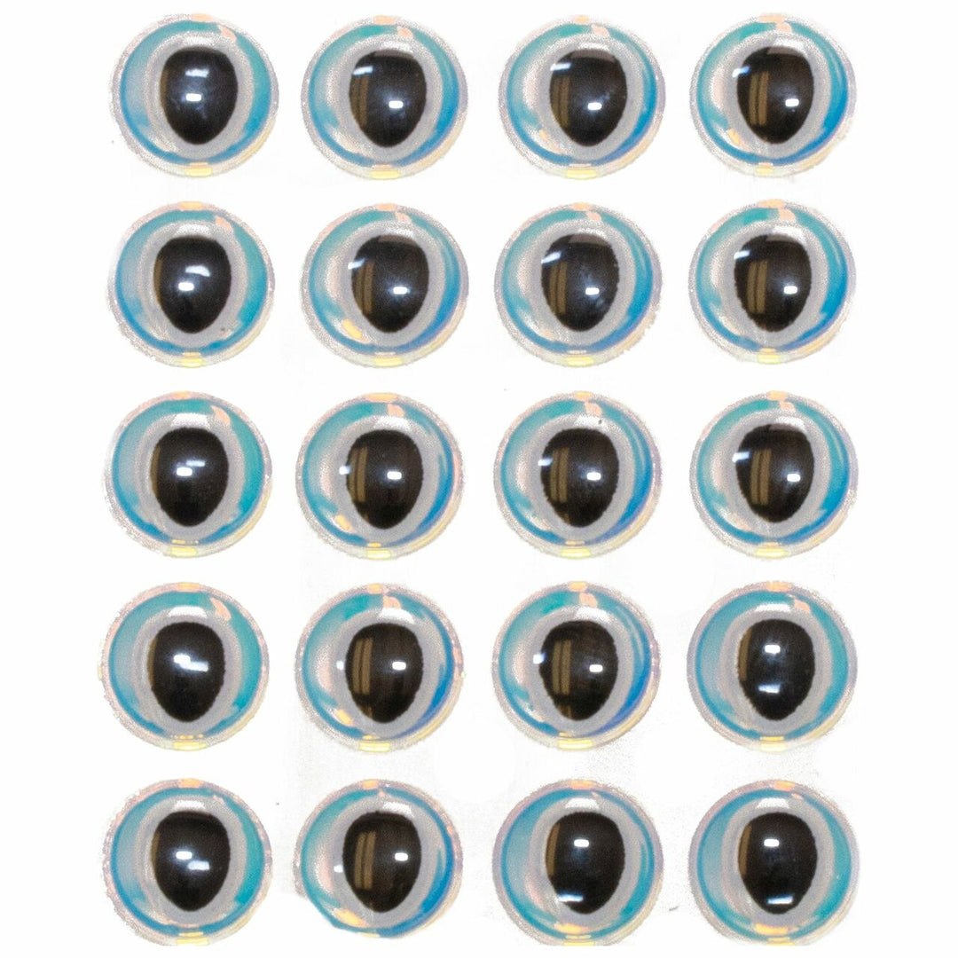 Oval Pupil 3D Eyes - Pearl/Black