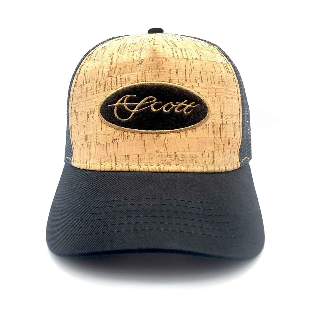 Scott Fly Rods Cork with Black Mesh Oval Patch Hat