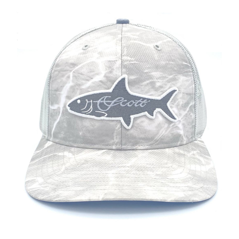 Scott Fly Rods Grey/White Water Camo with Bonefish Patch Hat