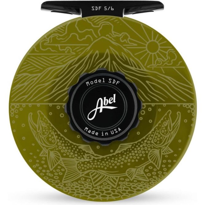 Abel SDF 5/6 Reel Underwood Ridge Riders Dark Olive/Black Handle