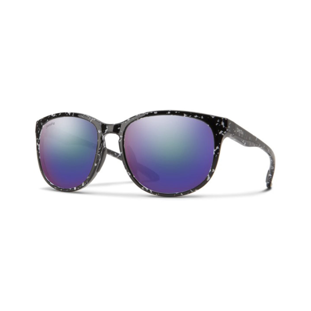 Smith Lake Shasta Sunglasses Black Marble ChromaPop Polarized Violet Mirror