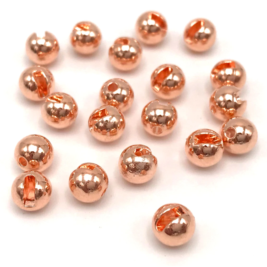 Slotted Tungsten Beads - Copper