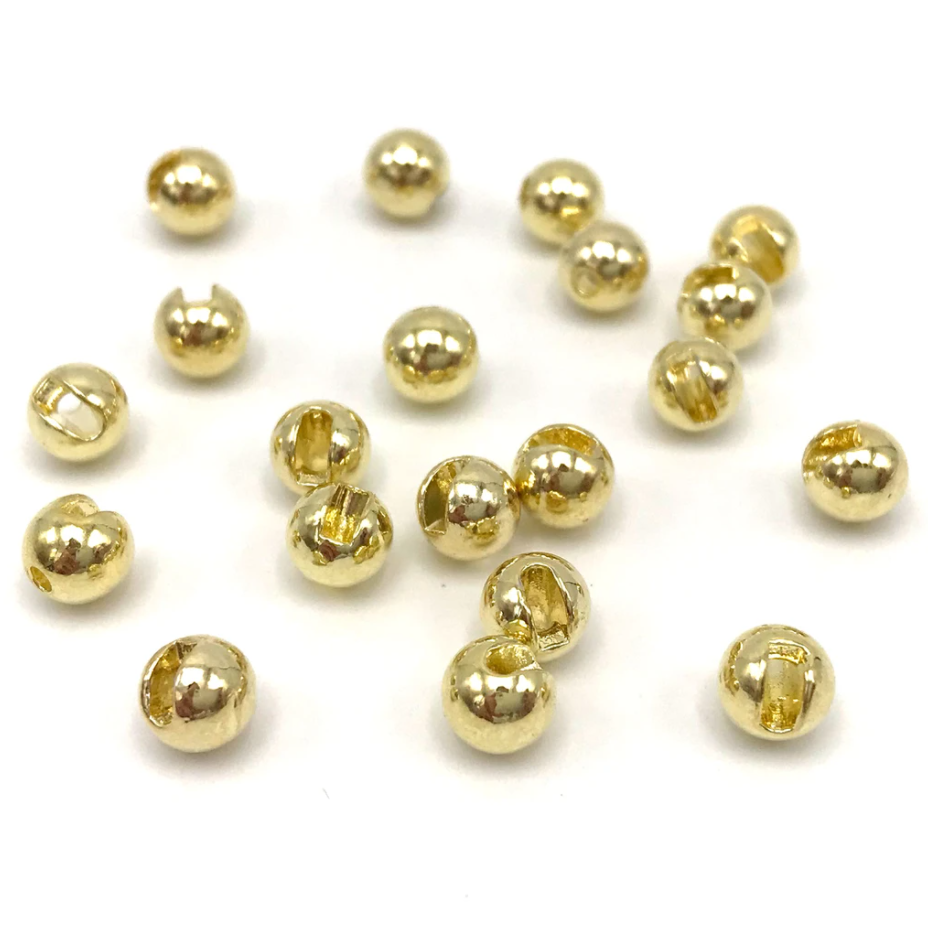 Slotted Tungsten Beads - Gold