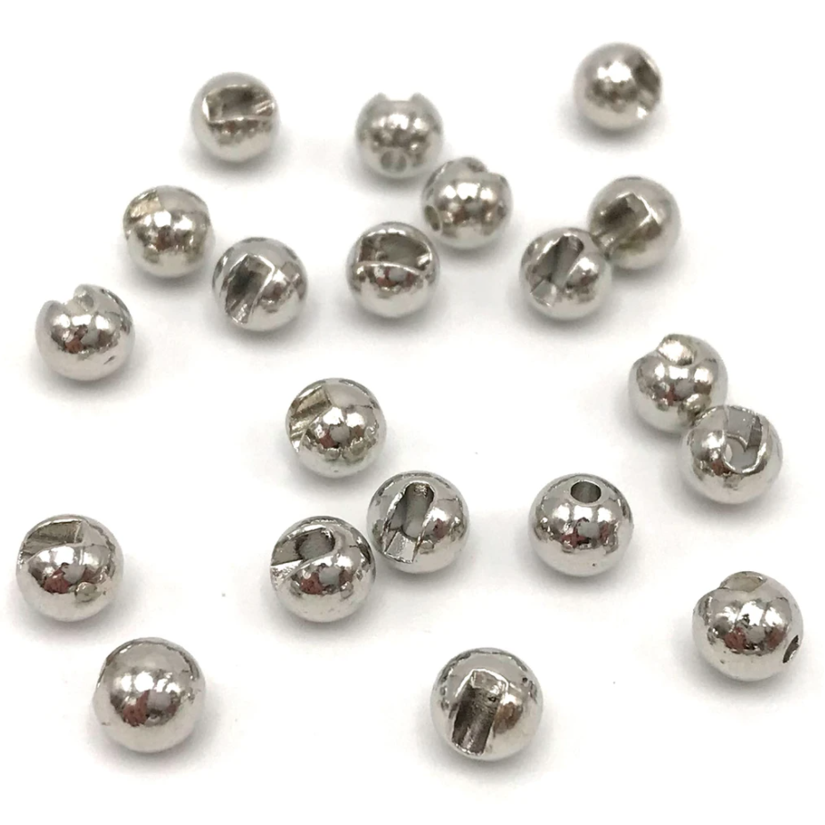 Slotted Tungsten Beads - Silver
