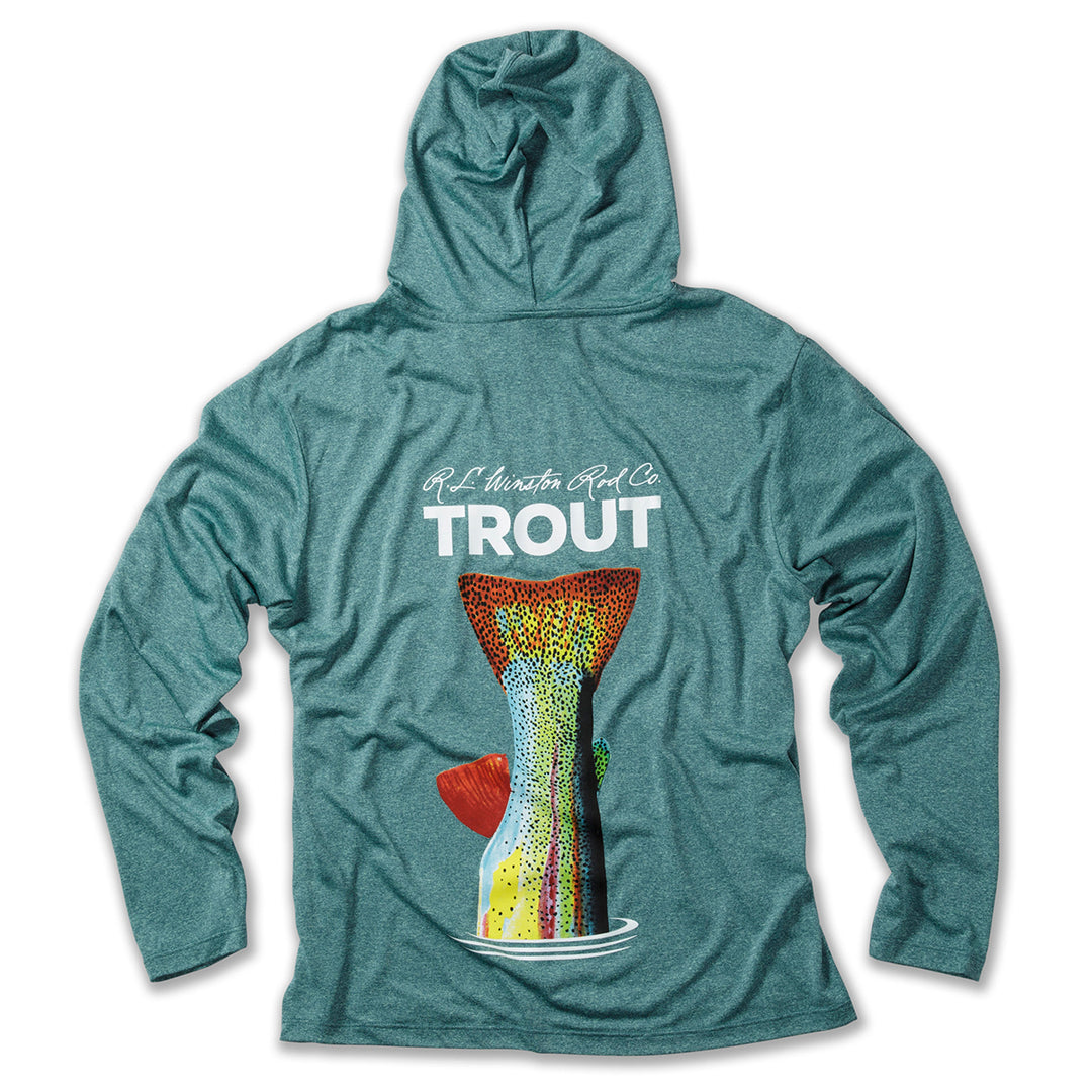R.L. Winston Trout Tech Hooded Shirt Heather Green