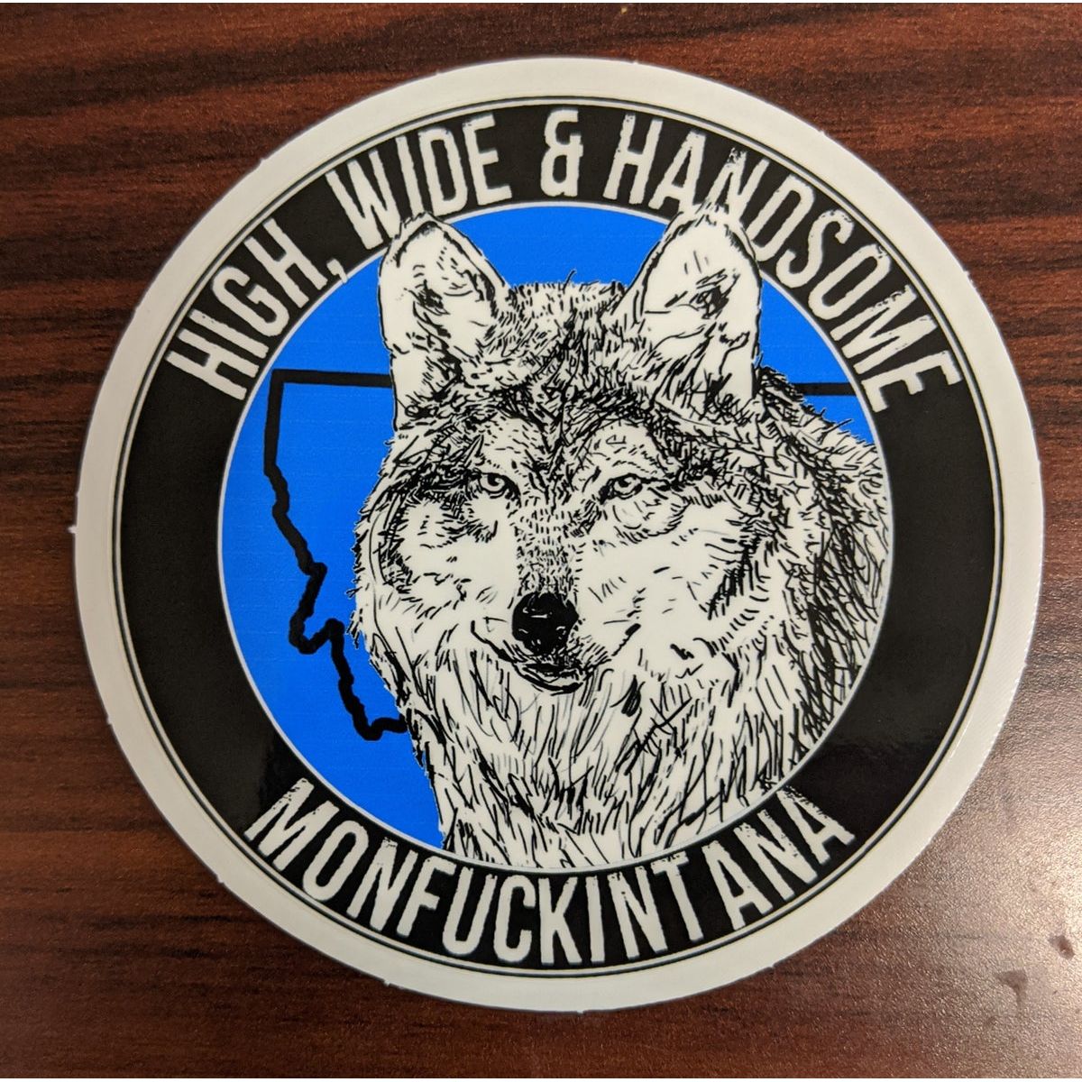 Statriot Designs High Wide & Handsome Grey Wolf Sticker – Madison River ...