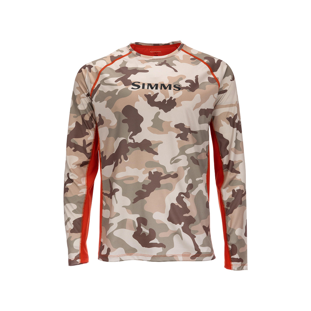 Simms SolarVent Crew - Woodland Camo Sandbar
