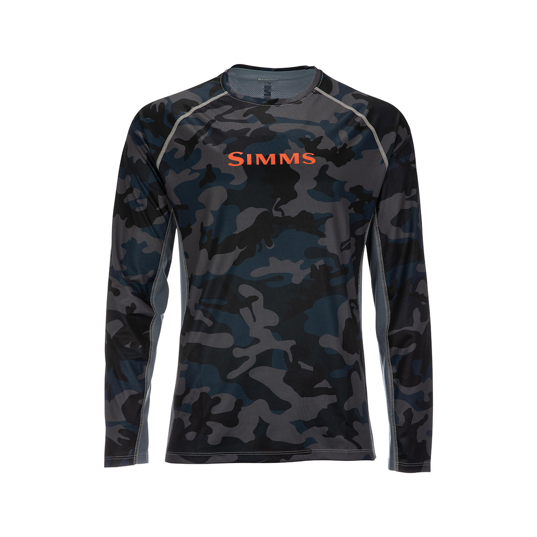 Simms SolarVent Crew - Woodland Camo Storm